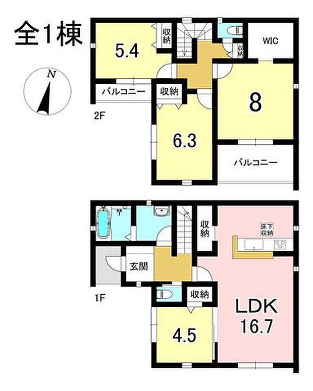 4LDK+S 土地面積225.51m2 建物面積107.96m2