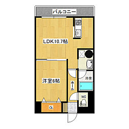 ソシオ山下通り 7階1LDKの間取り