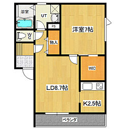 ラピュタルーチェ 1階1LDKの間取り