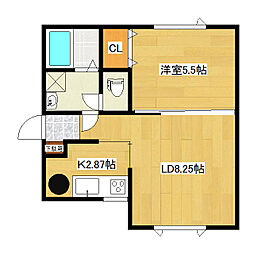 LEAP-1（リープ1） 2階1LDKの間取り
