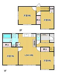 JR石北本線 西北見駅 徒歩11分の賃貸一戸建て 4LDKの間取り