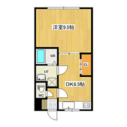 ハイムホクシン 1DKの間取図画像