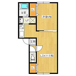 さくせすONEよ 1LDKの間取図画像