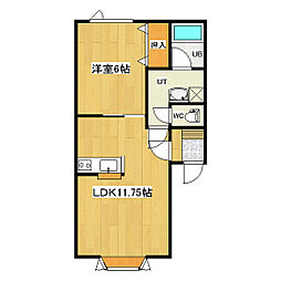 スペースC 1LDKの間取図画像