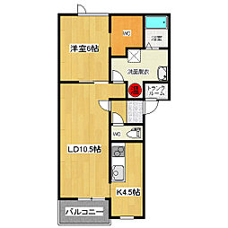 グラビス文京 1LDKの間取図画像