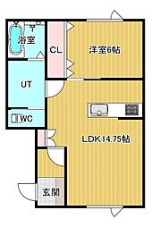 ラピス 1LDKの間取図画像