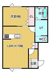 ラピス 1LDKの間取図画像