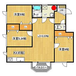 ハイツラーク 3LDKの間取図画像