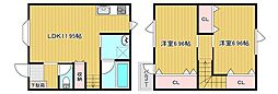 サンフラワー 2LDKの間取図画像