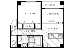 ラ・フォルム東寺 1LDKの間取図画像