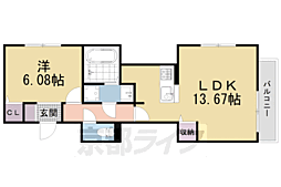 ベネイースト 1LDKの間取図画像