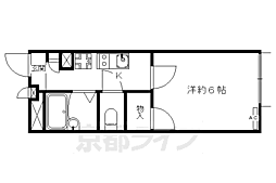 レオパレス東寺 1Kの間取図画像