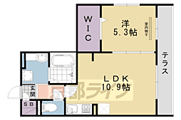 ボヌール 1LDKの間取図画像