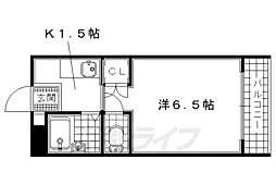 トゥビーリビングサワダ 1Kの間取図画像