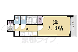 ファステート京都洛南エリーゼ 1Kの間取図画像