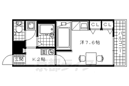 レオパレス八幡大谷 1Kの間取図画像