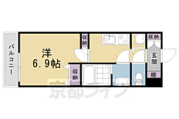 シルス藤森 1Kの間取図画像