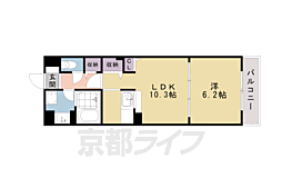 アエリア八条 1LDKの間取図画像