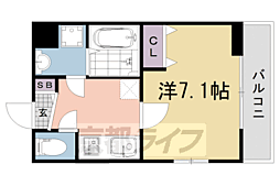 A-mon観月橋NIFUN 1Kの間取図画像