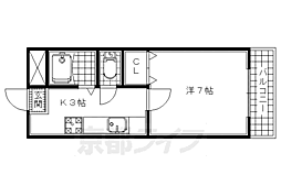 メゾン・ピサンリ 1Kの間取図画像