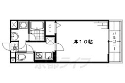 コンフォールドミールK 1Kの間取図画像