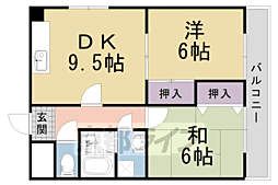 グリーンヒル冨田 2LDKの間取図画像