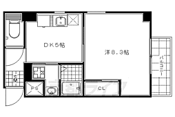 Levant洛南 1DKの間取図画像