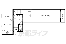 小兵衛 1LDKの間取図画像