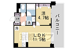 COLORE'HIRAKATA 1LDKの間取図画像
