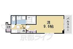 シンフォニーI 1階1Kの間取り