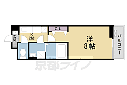 ヒカルサ枚方村野高見台 3階1Kの間取り