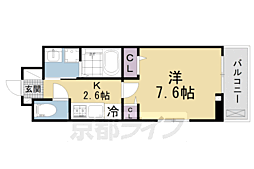 メゾン　ド　シュシュ 2階1Kの間取り