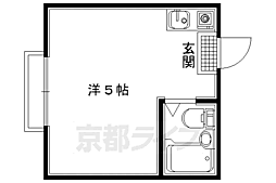 近鉄京都線 小倉駅 徒歩4分の賃貸マンション 1階1Kの間取り