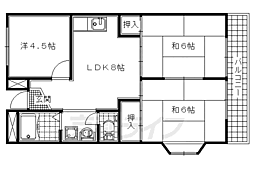近鉄京都線 小倉駅 徒歩10分の賃貸マンション 3階3LDKの間取り