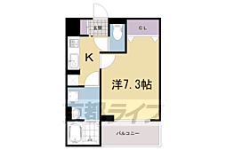 近鉄京都線 寺田駅 徒歩7分の賃貸アパート 2階1Kの間取り