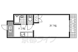 近鉄京都線 小倉駅 徒歩3分の賃貸マンション 3階1Kの間取り