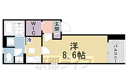プログレＮΩ 1階1Kの間取り