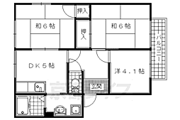 サニーコートＡ 2階3DKの間取り