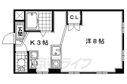 近鉄京都線 向島駅 徒歩15分の賃貸マンション 3階1Kの間取り