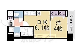 ベラジオ雅び烏丸十条2 1DKの間取図画像