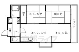 報徳マンション 3DKの間取図画像