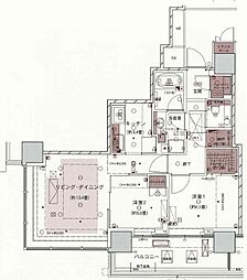 ザ・パークハウス晴海タワーズクロノレジデンス 2LDKの間取図画像
