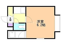 ラガール元町 ワンルームの間取図画像