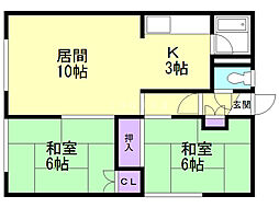 間取図画像 2LDK