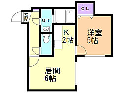 ハイム東環駅 1LDKの間取図画像