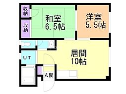 セントラルマンション 2LDKの間取図画像