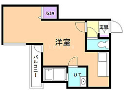 モンターニュアボール 1LDKの間取図画像