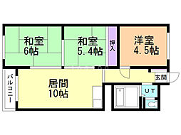 佐渡伏古マンション 3LDKの間取図画像