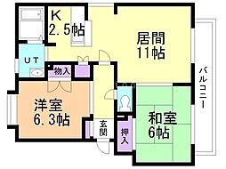 間取図画像 2LDK