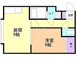 グランドール32 1LDKの間取図画像